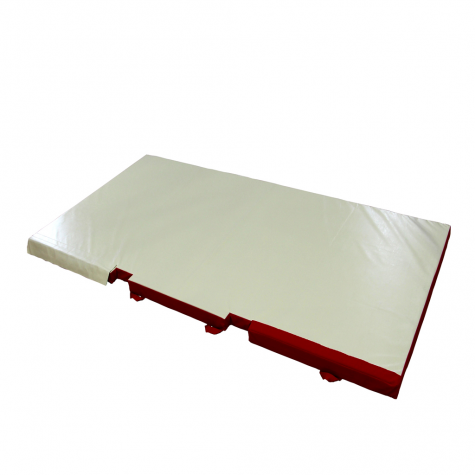CUSTOM LANDING MAT FOR POMMEL HORSE - WITH BASE CUT-OUTS - 400 x 200 x 10 cm (SECOND HAND)