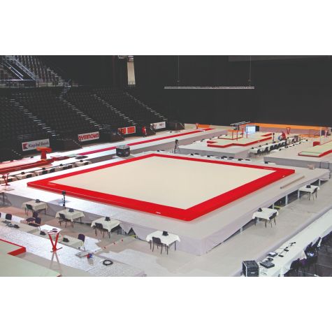 MONTREAL COMPETITION SPRING EXERCISE FLOOR WITH OVERLAY CARPET (SPRINGS ASSEMBLED) - 14 x 14 m (*) - FIG Approved