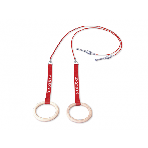 PAIR OF RINGS WITH ADJUSTMENT + CABLES FOR COMPETITION RING FRAME REF. 3700