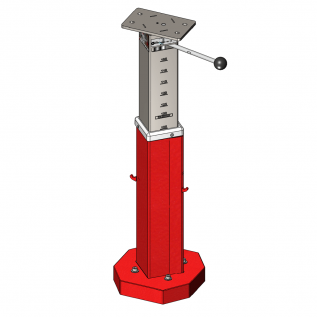 PEDESTAL BASE ONLY FOR PIT-EDGE VAULTING TABLE